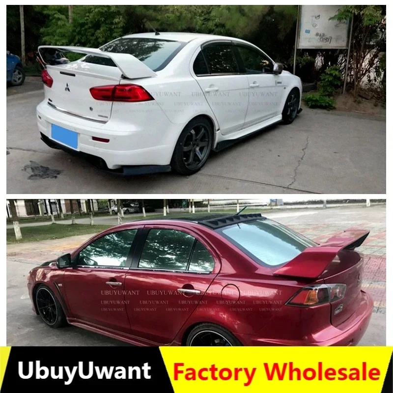 For LANCER Spoiler EVO ABS Material Car Rear Wing Primer Color Rear Spoiler for Mitsubishi LANCER EVO Spoiler 2010-2014