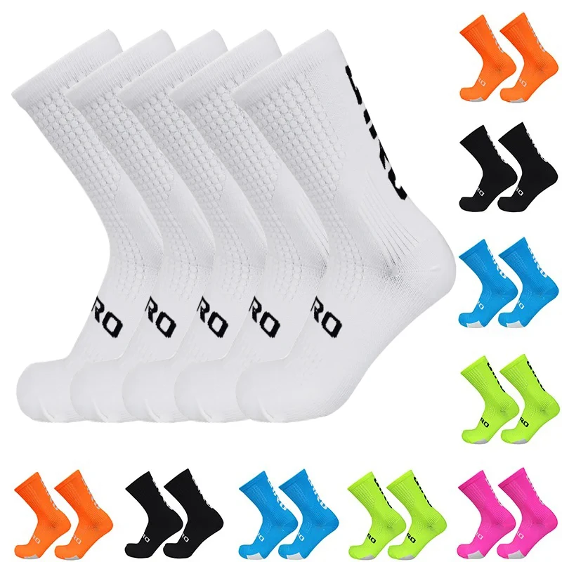 3 Pairs Cycling Socks Men Women Biking Sock Sports Sweat Absorbent Breathable Soccer Compression Socks Road Bicycle Socks