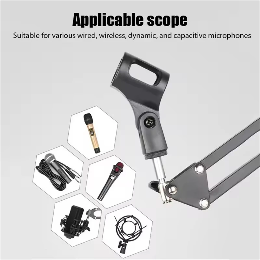 Support de microphone de bureau professionnel flexible avec bras articulé réglable pour podcast, streaming et jeux