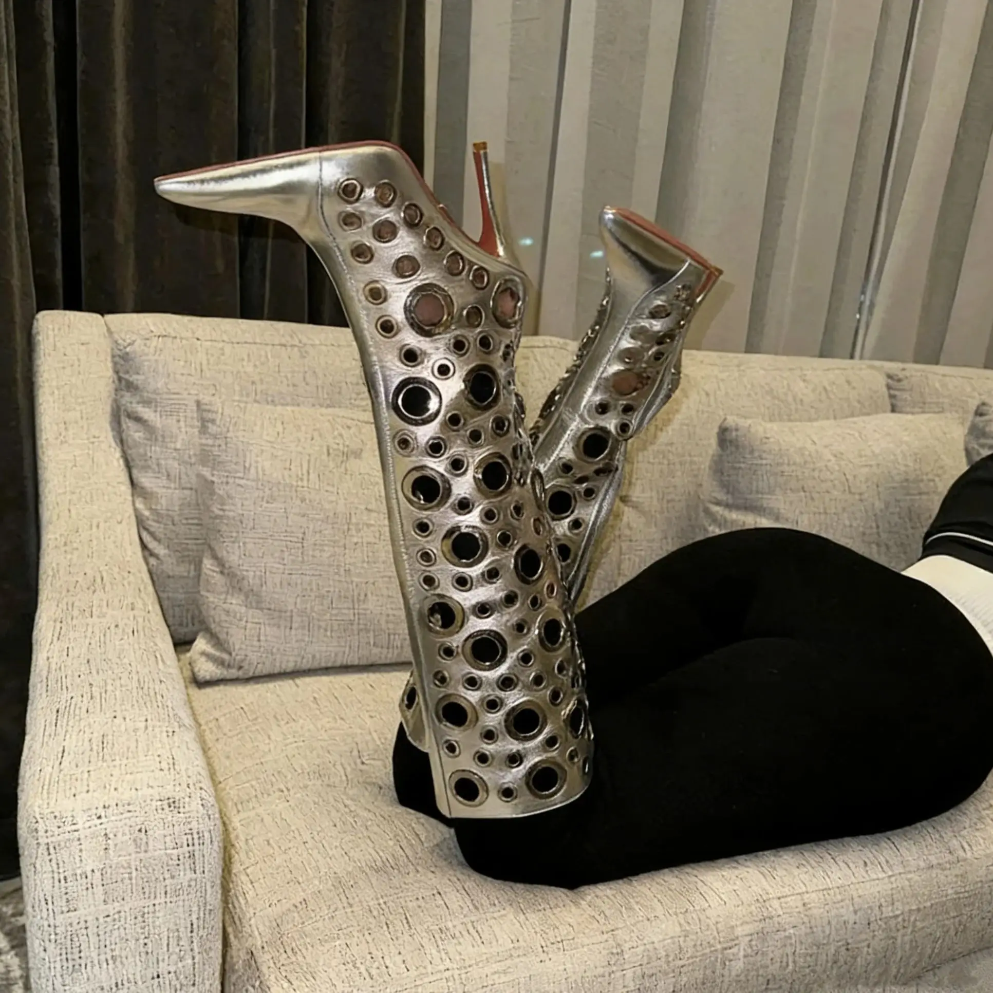 

Design Floral Cute Cowboy Mid-calf Boots Lady Round Toe Leather Chunky High Heel Boots 2023 Fashion Women Print Shoes