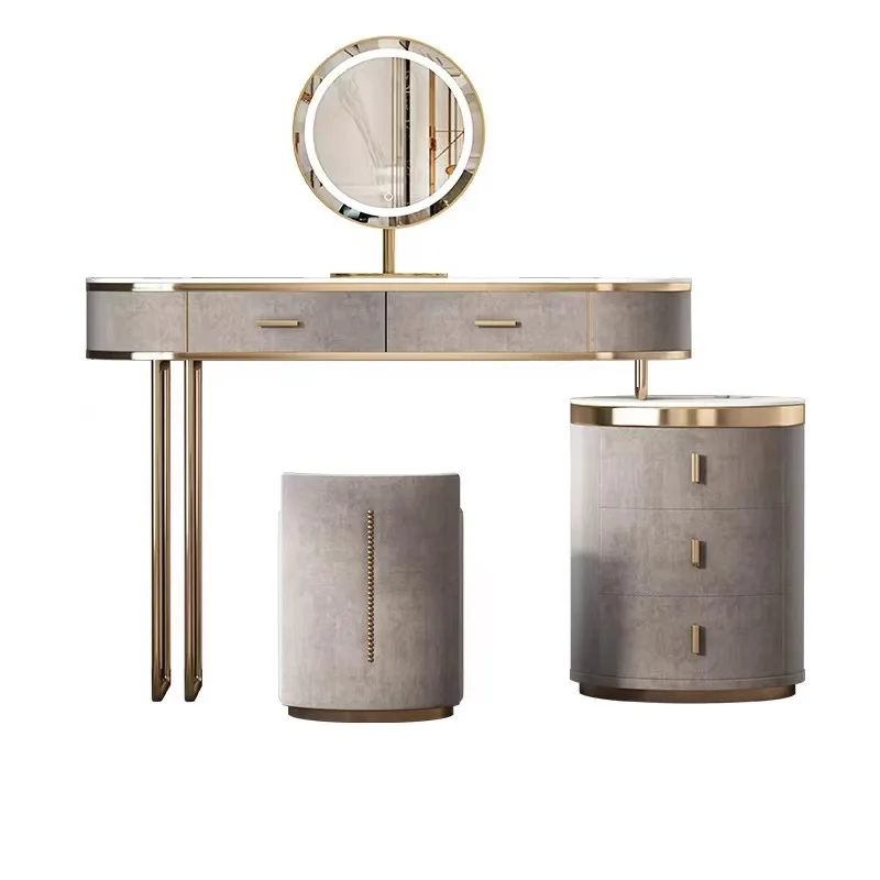 *Girl Garden Vanity Table Bedroom Mirror Modern Bathroom Dressing Table Jewelry Organizer Mesa De Maquillaje Trendy Furniture