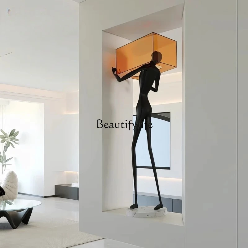 

Creative humanoid sculpture ornament Hotel lobby Large shopping mall decoration Floor-to-ceiling abstract sculpture