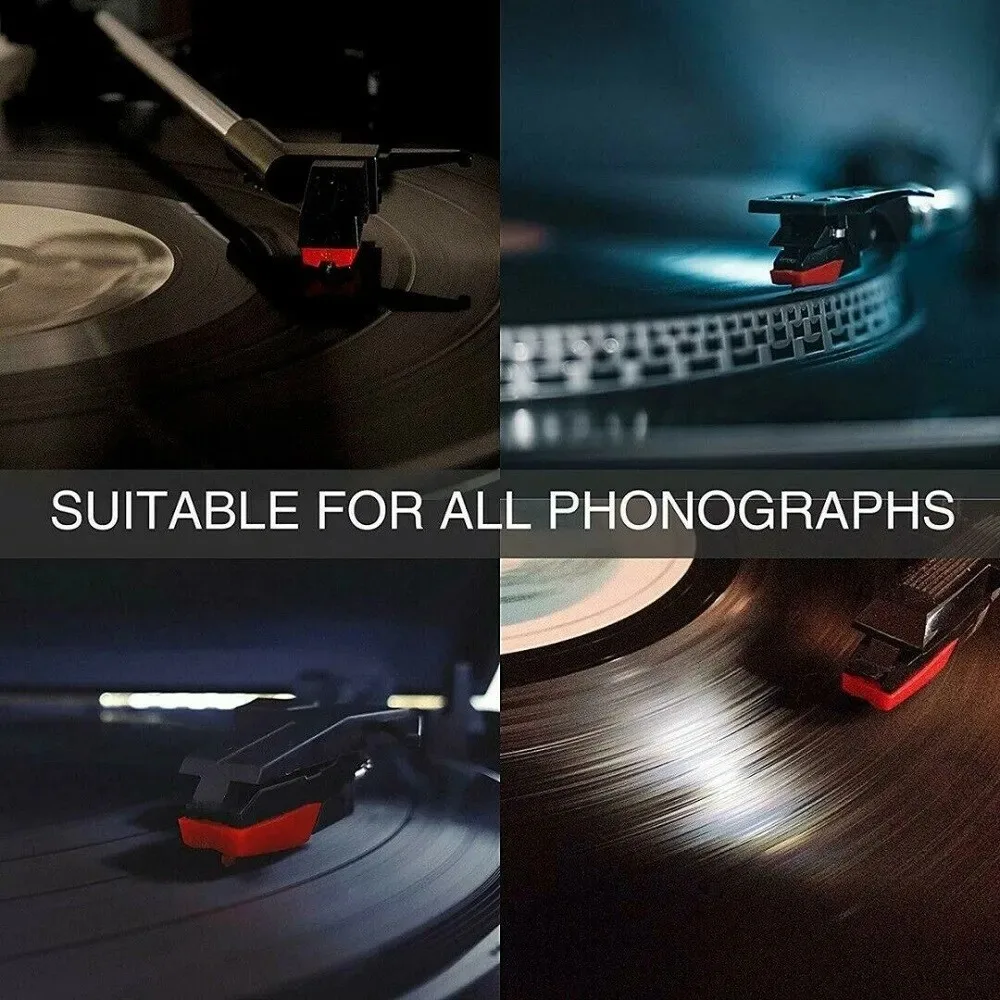 4Pcs Red Record Player Needle Mini Sturdy Turntable Replacement Stylus Repair Parts Phonograph Needle Replacement Stylus