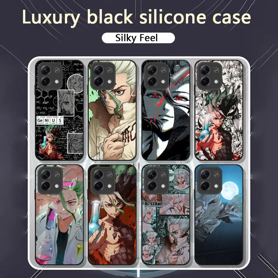 Dr.stone Senkuu cool anime man ins Phone Case For Xiaomi Redmi Note 14 13 12 11 Pro Plus S 5G 14C A3 Soft Black Phone Cover