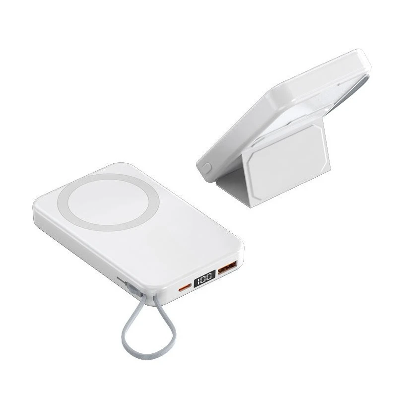 Magnetic Power Bank Comes with A Cable Fast Charging Five-in-one Wireless Bracket Suitable for Apple Mobile Power Supply