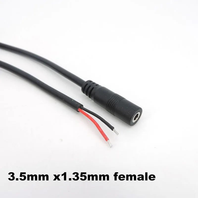 1/5pcs 3.5x1.35mm DC male female extend connector cable Power supply Plug 3.5mm 1.35mm extension wire pigtail repair cord p1