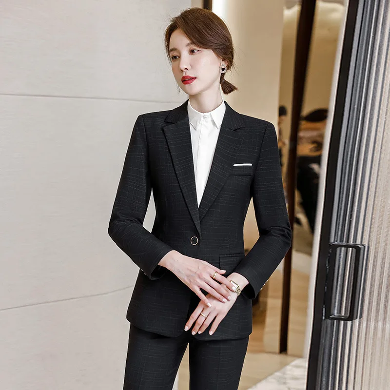 High-End Business Wear Suit Women's Autumn Fashion Temperament Commute Sales Department Front Desk Sales Work Clothes Formal Wea