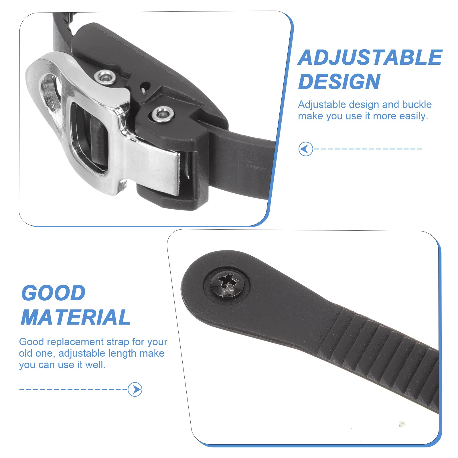 

2Pcs Roller Skate Strap Adjustable Length High-Class PP Material Skate Shoes Buckle Connector Durability Stability