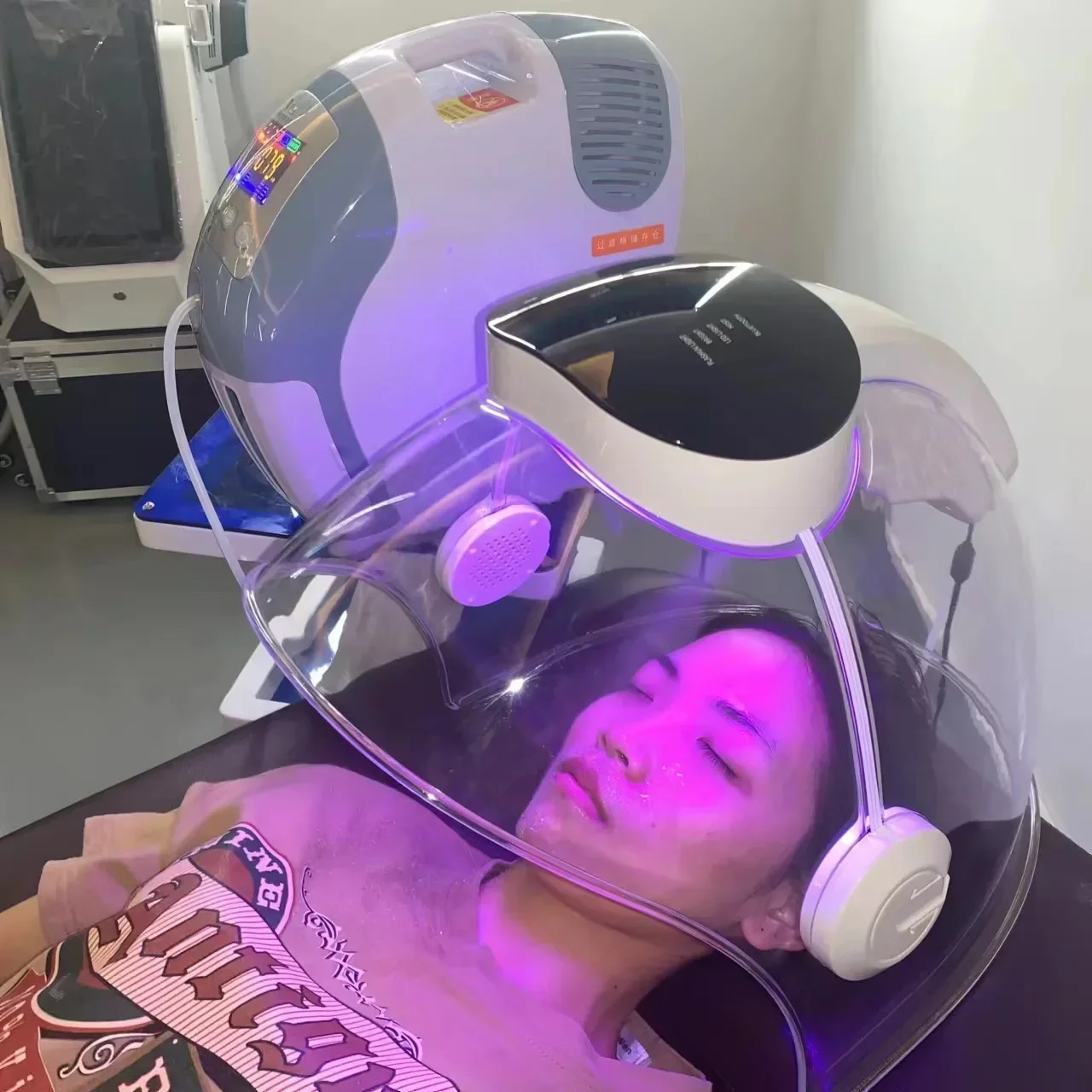 Newest Hydrafacial Oxygen Facial Machine 7 Color LED Light Mask Jet Peel Injection Gun Spa Equipment for Professional