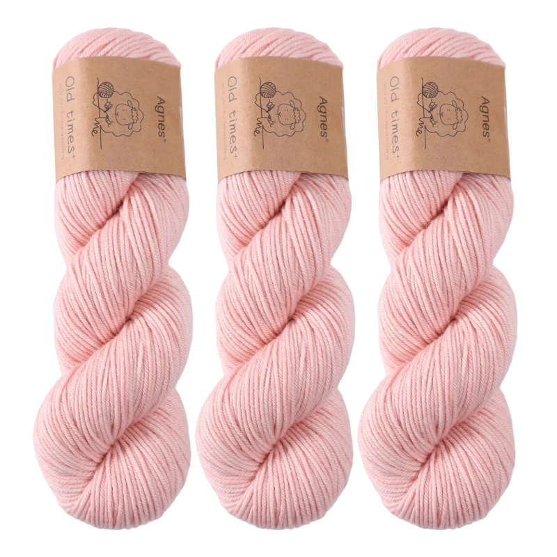 3 stks Breigaren Merinowol Hand Zachte Trui Sjaal Hoed Geweven Regenboog Baby DK Draad 100g/Strand