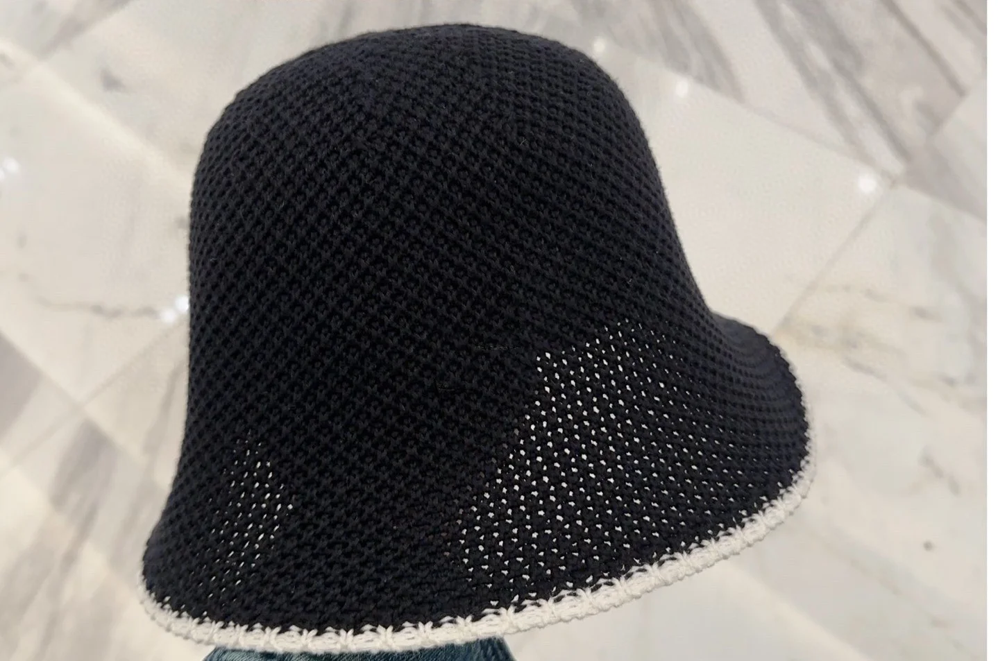 

Pure Black White M Series Knitted Hat Warm and Thermal Super Considerate Holiday Gift Essential Choice Outdoor Play Timely