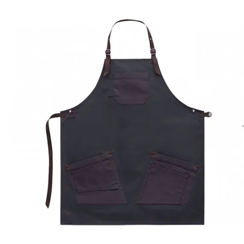 Medusa Forma Leather Shoulder Chef Barista Cook Barber Tattoo Waiter Apron Navy Blue