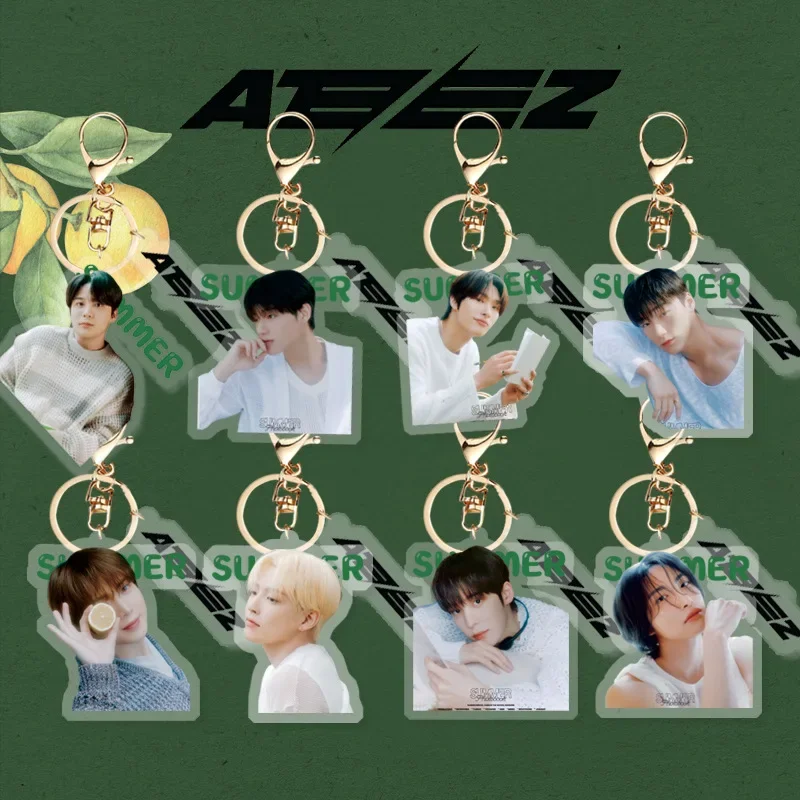 Korean Boy Band Hongjoong Seonghwa Yunho New Album New Acrylic Keychain Student Accessories Backpack Pendant Christmas Gifts