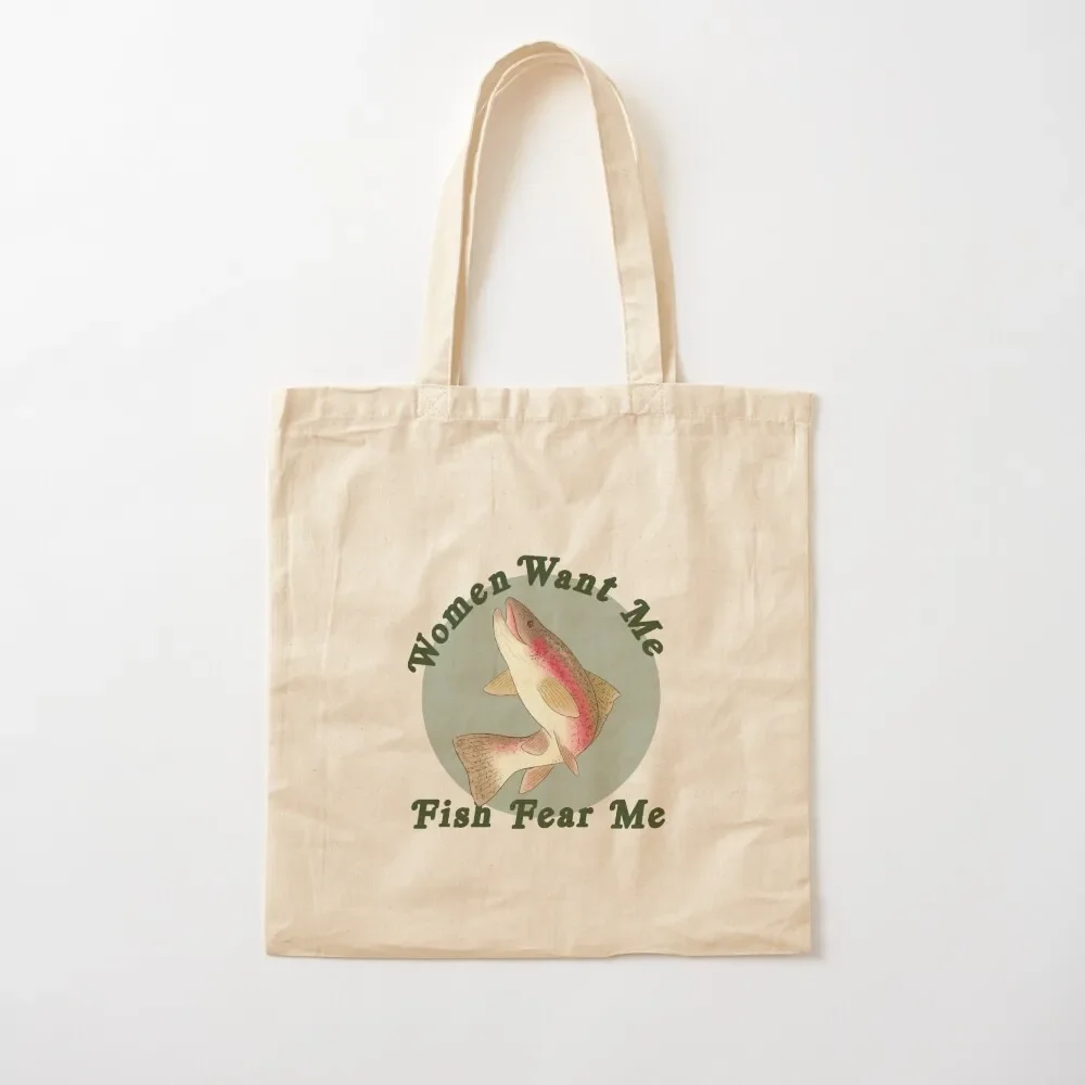 

Women Want Me, Fish Fear Me Tote Bag Gift bag canvas tote Bag