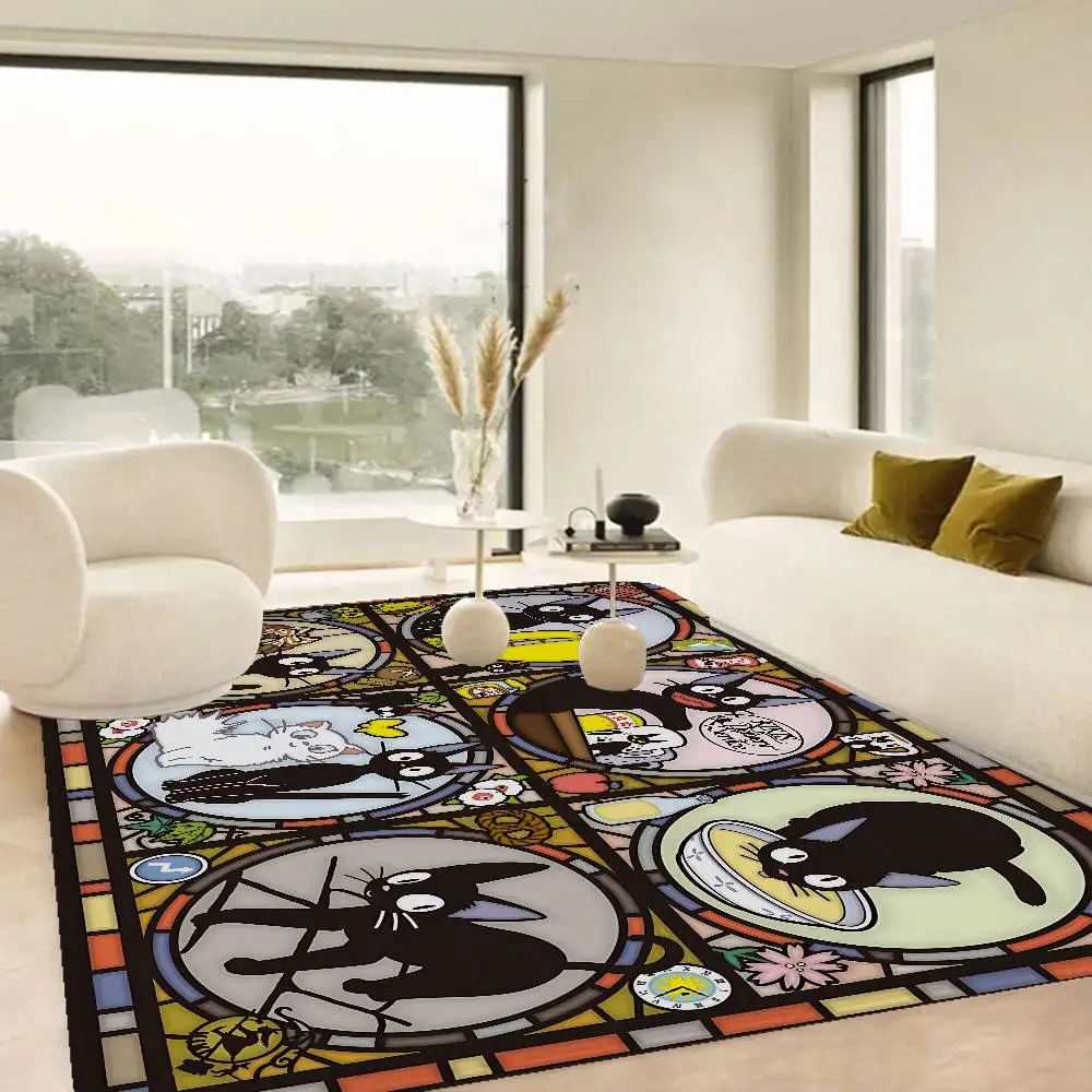 KiKi Jiji Cat Room Mats Retro Multiple Choice Living Room Kitchen Rug Non-Slip Welcome Rug