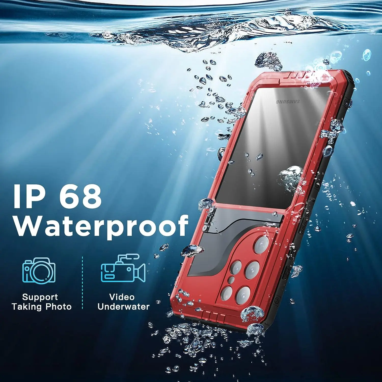 

Full Body Shockproof Waterproof Metal Case For Samsung S23 Ultra S23 Plus Armor Rugged Cover Built-in Screen Protector Kickstand