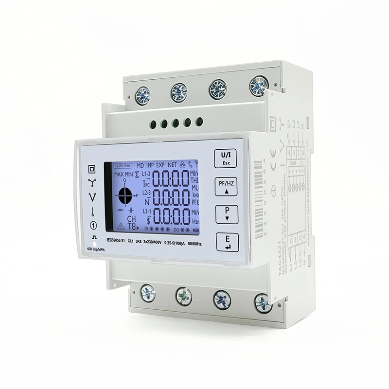 100A 3 Phase Power Energy Meter Smart Digital Bi Directional Wifi Electric Consumption KWH Meter RS485