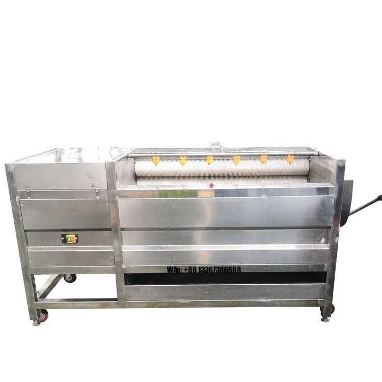 Hot Sale Cassava Peeling and Washing Machine Potato Brush Washer Automatic Potato Peeling Machine