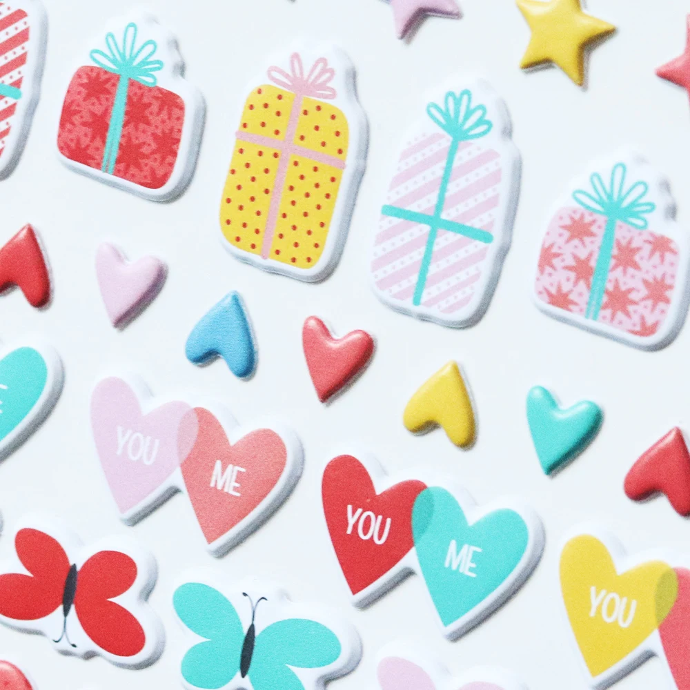 Creative Path Puffy Mini Scrapbooking Journaling Sticker Wiederverwendbare Kleine Vase Stern Herz Motivierende Sätze Deko-Sticker – Detail 11
