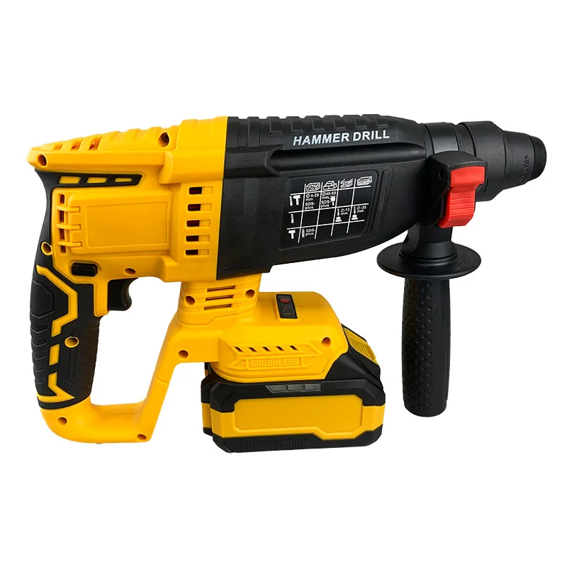 Martello senza spazzole di grado industriale per trapano elettrico ad alta potenza da 20 V per uso domestico professionale con fonte di alimentazione a batteria