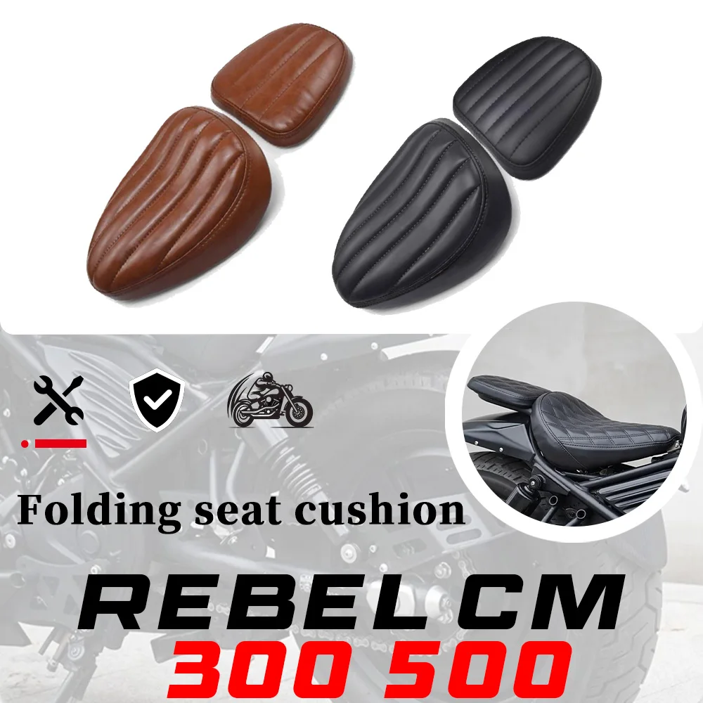 

Подушка сиденья REBEL CM300 CM500, складная подушка для одного сиденья, скрытое двойное сиденье, короткий хвост, черные аксессуары воина, см 300 см 500