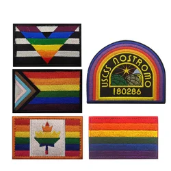 New Design Hot Sale Bag with Embroidered Cloth Patch Chest Strip Armband Colorful Flag Backpack Patches for Clothing