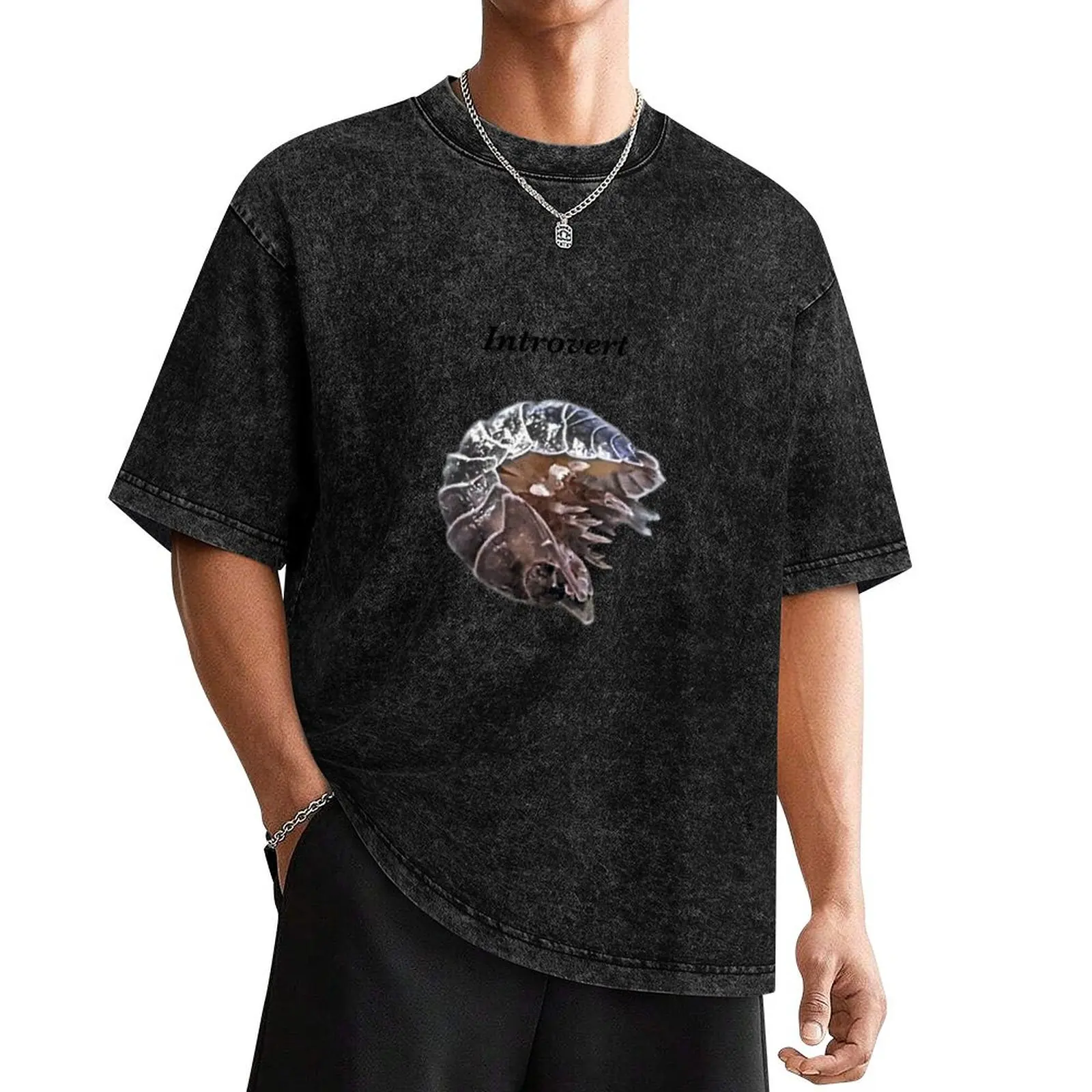 Roly Poly Pillbug - introvert T-Shirt street wear Short sleeve tee customs design your own plus sizes T-shirts for men cotton