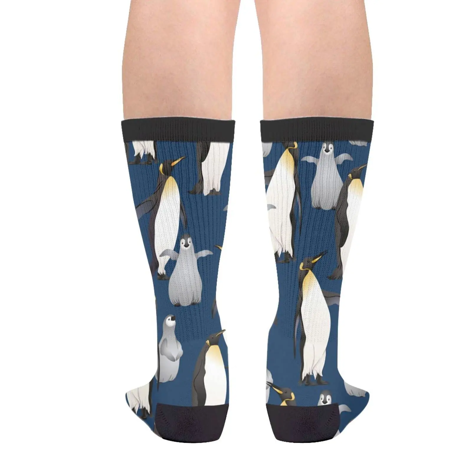 Color Cute Emperor Penguin Casual Funny Funky Novelty Socks For Men Women One Size Print