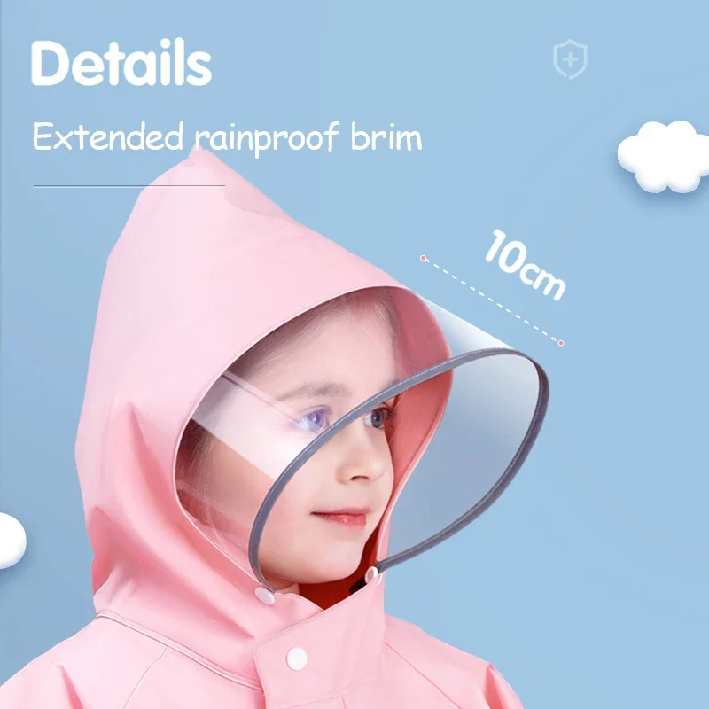 Baby Schoolbag Raincoat Cartoon Disposable Girls And  Children's Non Boys With School Position Poncho