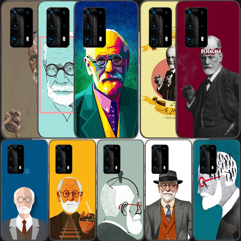 Sigmund Freud Founder of psychoanalysis Phone Case For Huawei Mate 30 Lite 20 10 40 Pro P50 Pro P40 P30 Lite P20 P10 Coque Cover