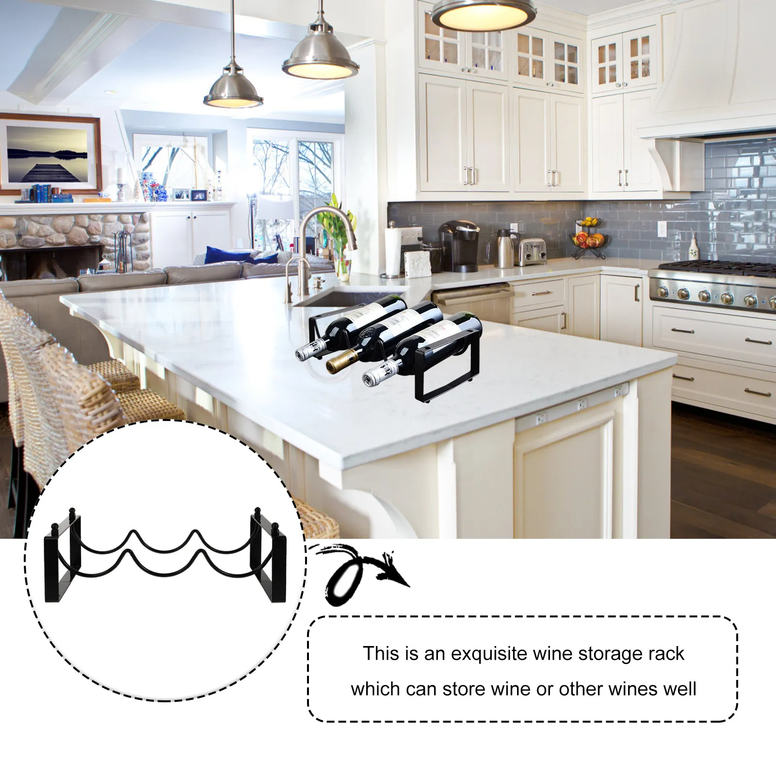 Heavy Duty Iron Wine Rack for Home Bar – Modern Stylish Bottle Display & Storage Organizer