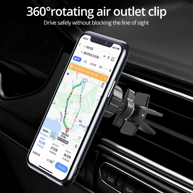 Car Phone Holder Clips 17mm Ball Head Car Air Vent Clip Mount Car Air Outlet Hook Clamp For Gravity Magnetic Mobile Phone Stand