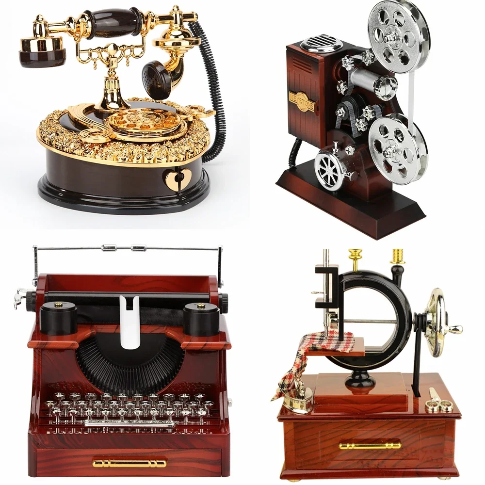 Europäische klassische Telefon Spieluhr Mädchen Geschenk Home Dekoration Ornamente Weihnachten Geburtstag Neujahr Geschenk Spieluhr Drops hipping