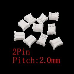 50Pcs JST PH 2.0mm Pitch 2 Pin Female Jack Socket Plastic Housing Shell Terminals Header Cable Wire Connector PH 2P Adapter