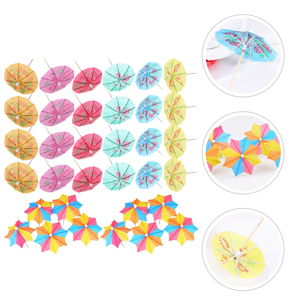 

70pcs Cake Sticks Cocktail Picks Mixed Color Smooth Surface Drink Accessories For Party Tropical Decorations Appetizer Picks