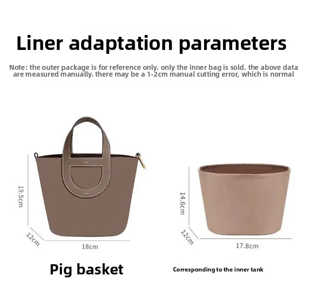 Bag Organizer Insert for Picotin 18 Nylon Storage Bag Support Shape Orderly Storage Increase Space Inner Liner Bags Accessories