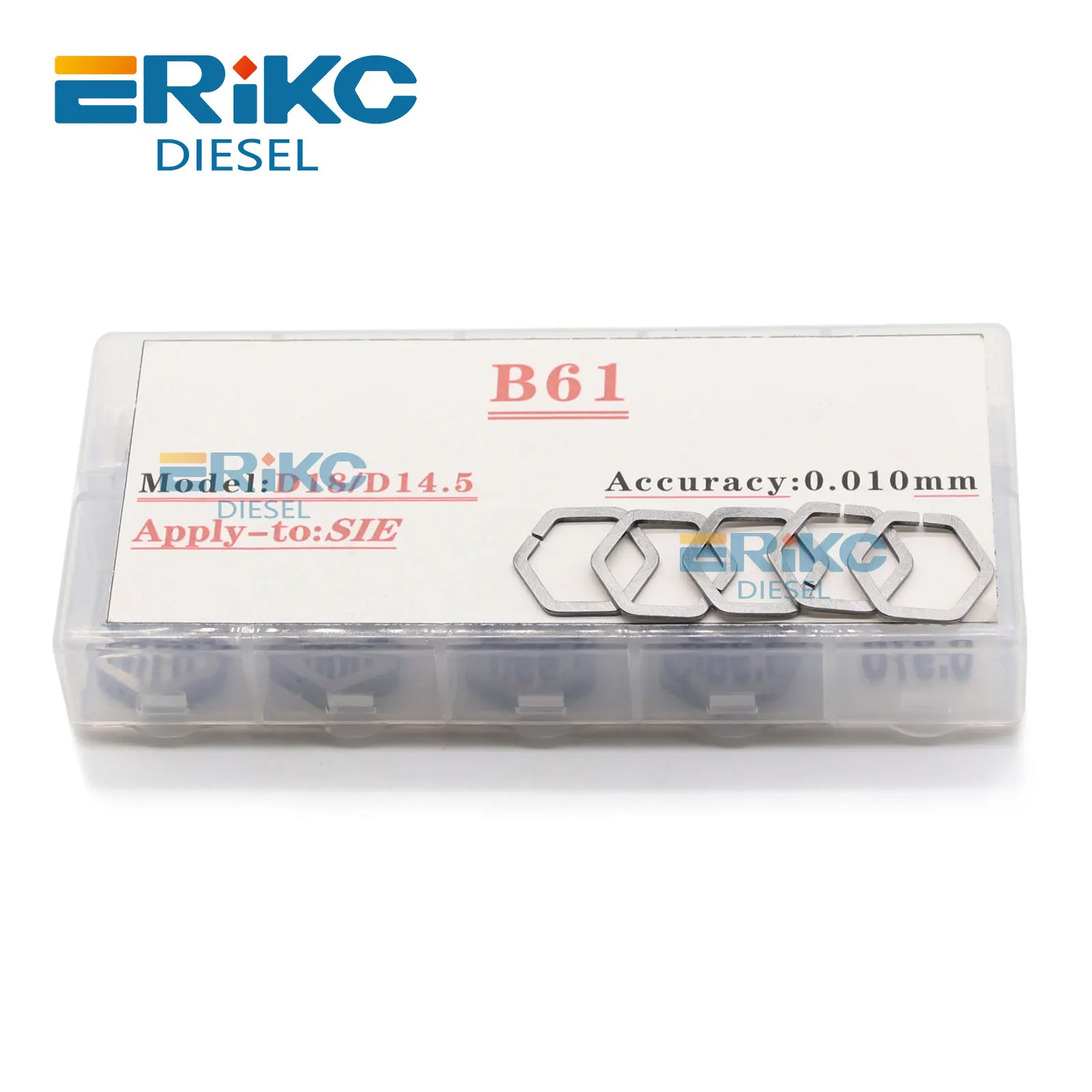 ERIKC E1023601 podkładka regulacji wtryskiwacza paliwa Piezo B61 dokładność 0.005mm rozmiar 0.970-1.015mm dla wtryskiwaczy Siemens