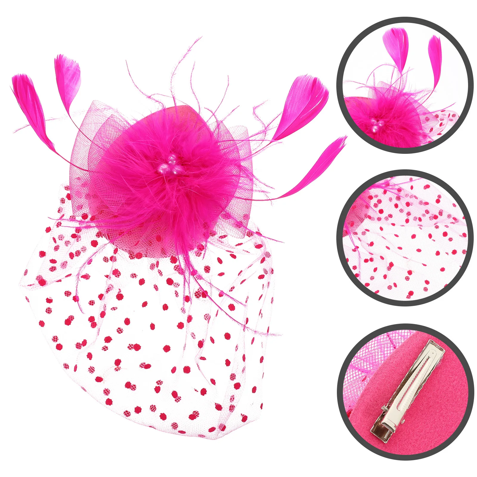 

Mesh Hair Accessories for Bride Accessory Hat Wedding Bridal Tea Party Women Fascinators Weddings Hats European and American