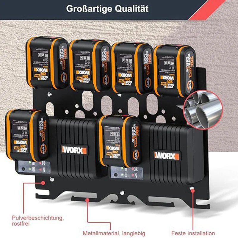 Multifunctional Wall Mount Bracket for Wickers 20V Battery WA3551 WX372 WA3867 3880 3883 WA3860 Charger-A27I