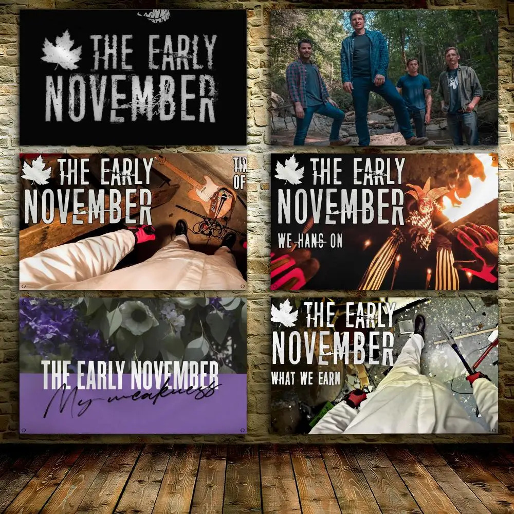 

THE EARLY N-NOVEMBER Rock Flags 3x5 Ft custom Banner for Garage Door room decor Wall Out Decoration With Metal buckle