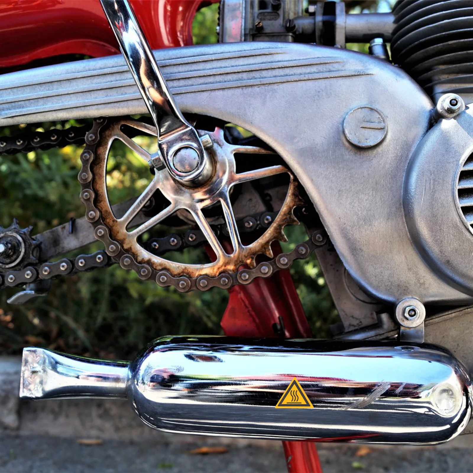 

10Pcs Caution High Temperature Decal Practical Design Useful Scald Warning Equipment Sticker Scald Warning Label Sticker