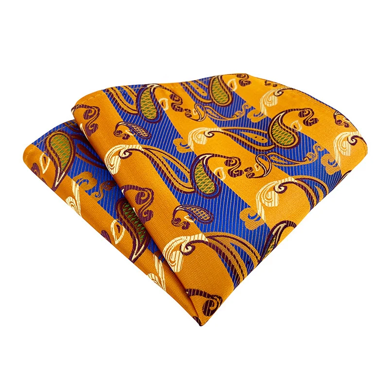 العلامة التجارية منديل رجل الأزهار بيزلي مخطط صالح حفلة رسمية جيب مربع منديل الصدر منشفة دعوى اكسسوارات الرجال ربطة العنق #3