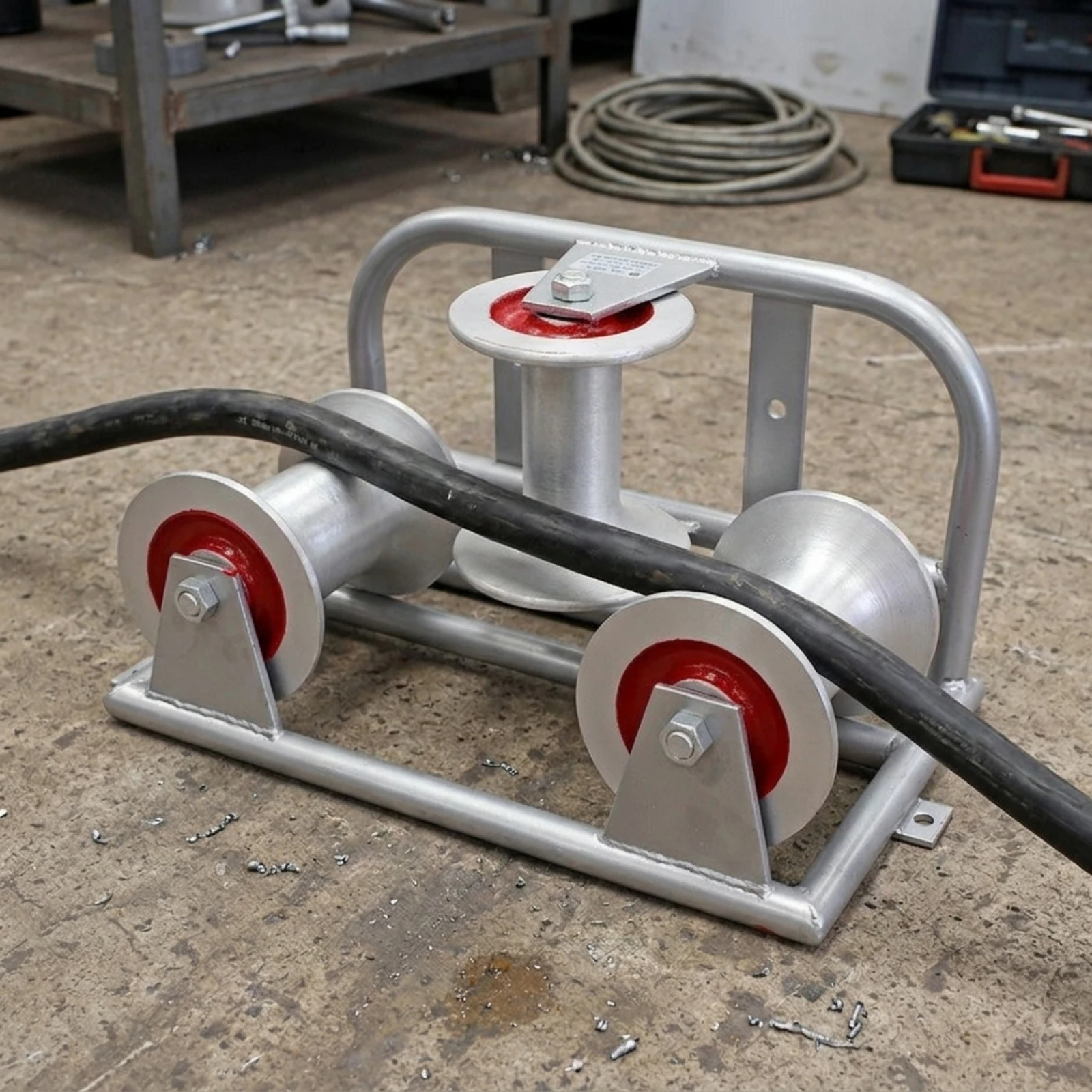 Cable Turning Pulley Industrial Pulley with Guard Sturdy Low-Friction for Electricians, Jobsite, Workshop