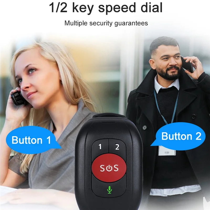 ผู้สูงอายุ 4G SOS นาฬิกา GPS ติดตามสายรัดข้อมือสร้อยข้อมือฉุกเฉิน GPS ติดตาม Heart Rate เครื่องวัดความดันโลหิต-B A002