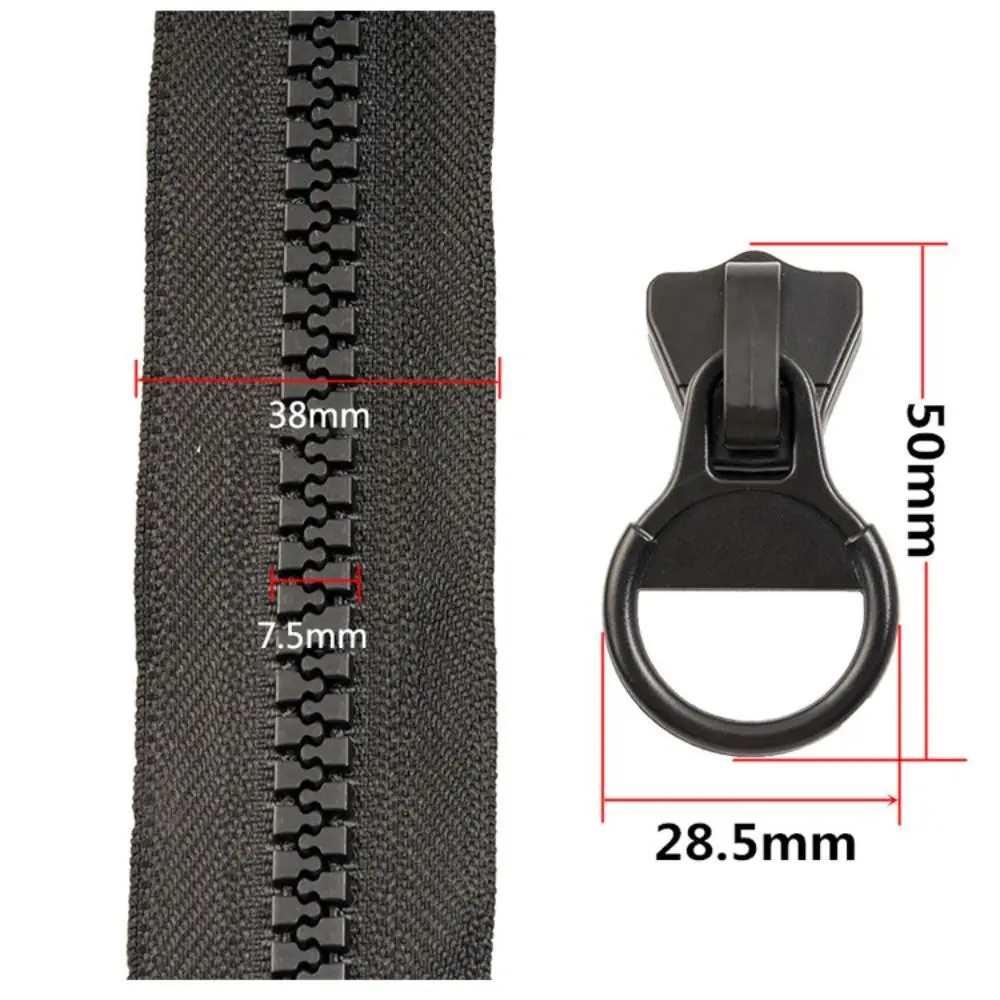 8# Resin Zippers Open-End Long Zipper for Down Jacket Coat Tent Zip Repair Kit Tailor Sewing Bags Accessories Material