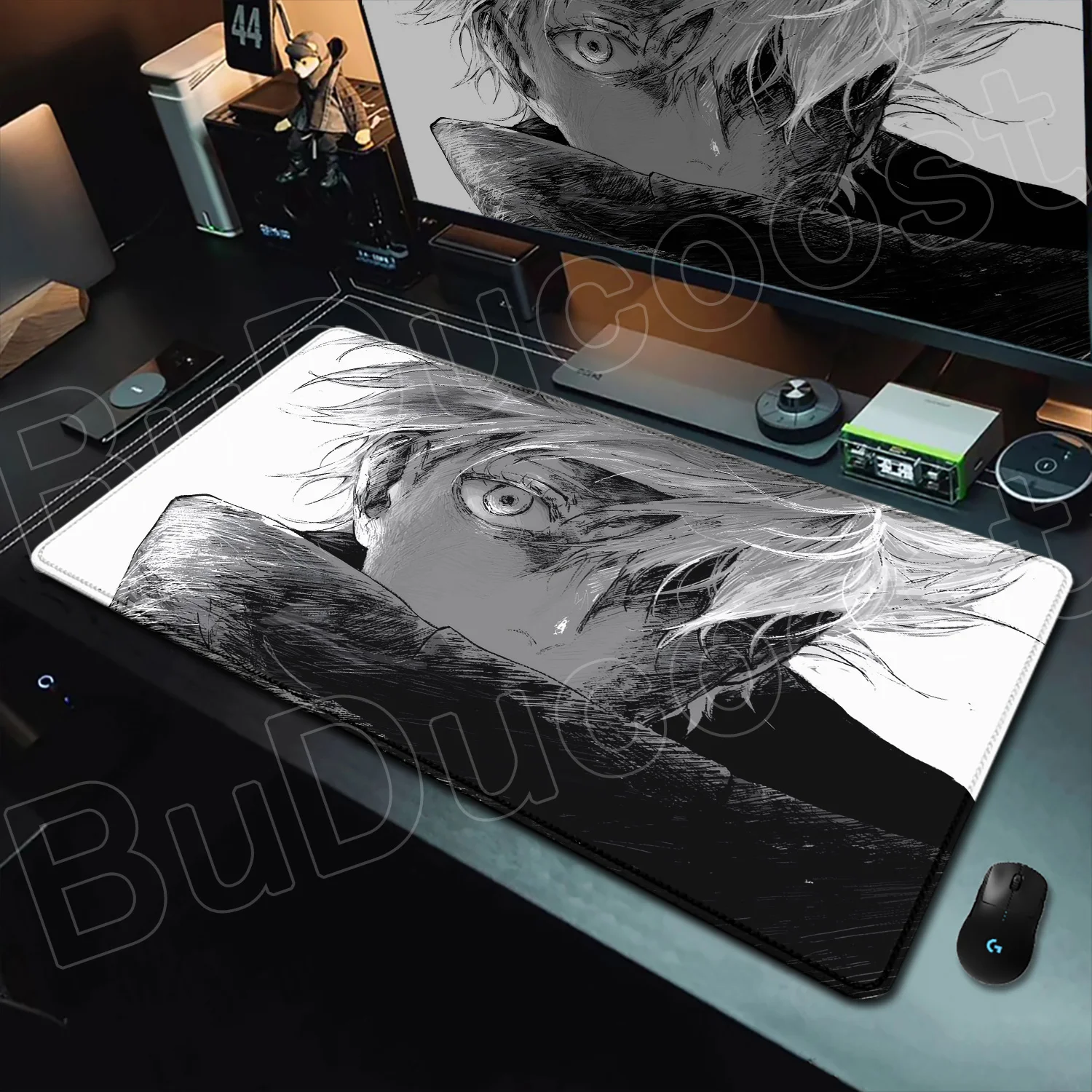 

HD Printing 90x40CM Black Anime Jujutsu Kaisen Large Mouse Pad Non-slip MousePad Computer Gaming Peripheral Accessories Desk Mat