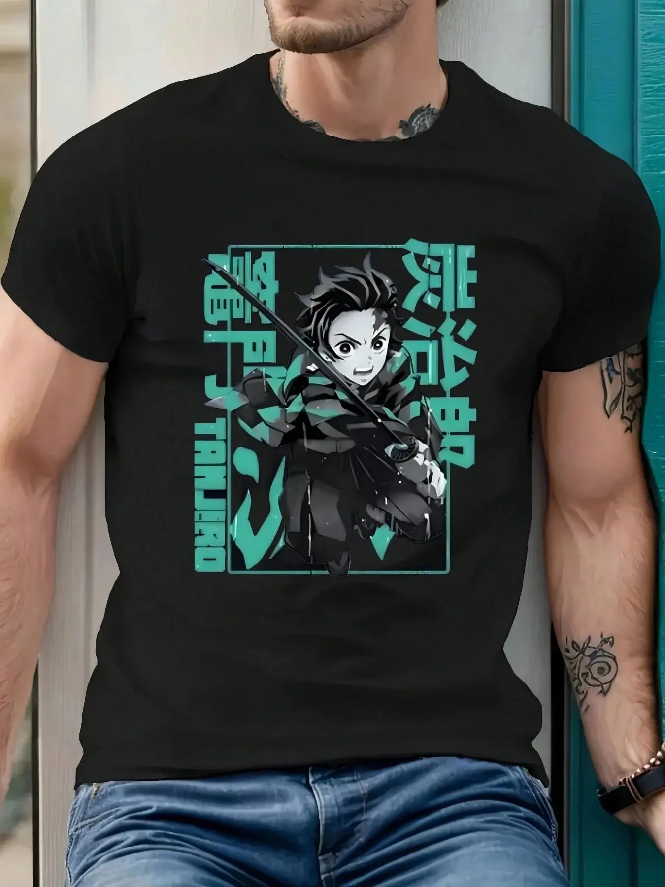 Tanjiro Kamado Demon Slayer Anime T-shirt Men 2025 Summer Trend Streetwear Women Short Sleeve Graphic Tee Casual Top Y2k Clothes