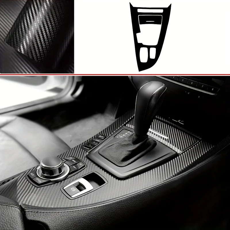 Gear Shift Panel Sticker for BMW Z4 E89 2009-2016 - Self-Adhesive Carbon Fiber Style Interior Overlay Trim