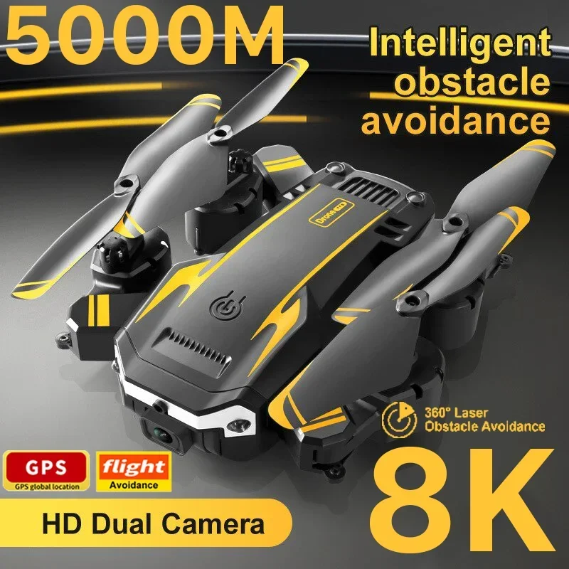 Drone G6 avec caméra HD professionnelle pour touristes, quadricoptère pliable, photographie aérienne, évitement d'obstacles, 5G, GPS, fluide optique, 8K