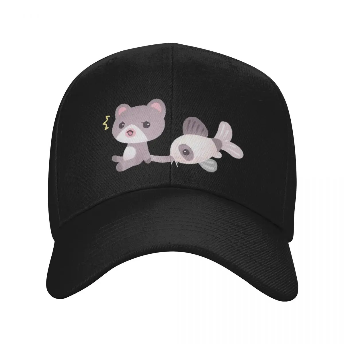 

Cat and catfish Baseball Cap hats for men New Hat cute Women's Beach Men's